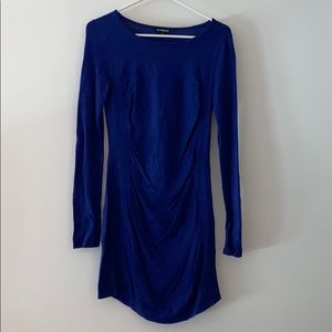 Express long sleeve ruched sweater dress